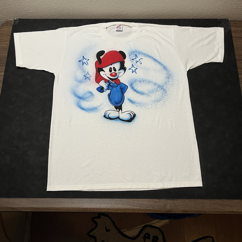 Animaniacs Wakko Vintage Air Brush Shirt Pinky and The Brain Vintage 1990s USA